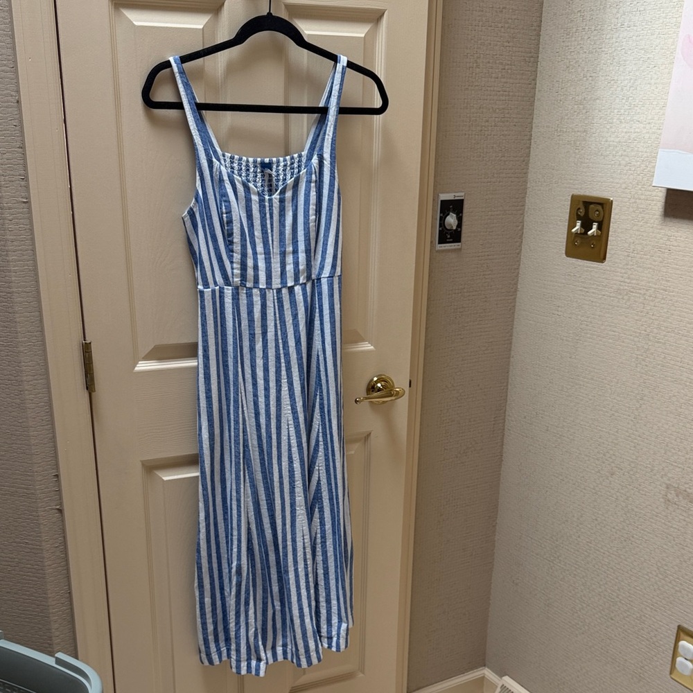 Old Navy Blue and White Striped Sundress